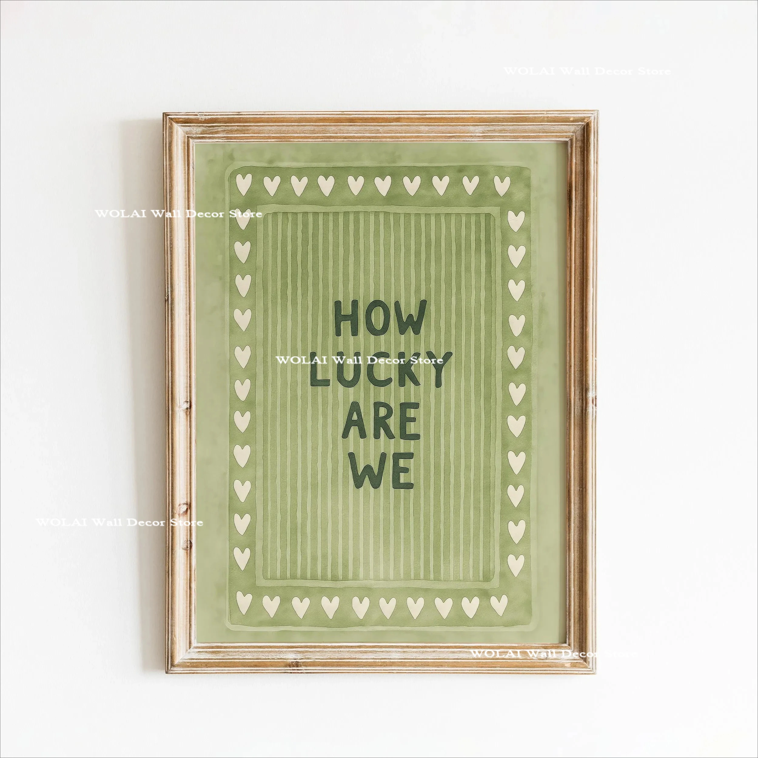 كيف محظوظ نحن الأخضر القلب يقتبس قماش الملصقات دع الأوقات الجيدة لفة الحمام جدار الفن يطبع لغرفة المعيشة ديكور المنزل