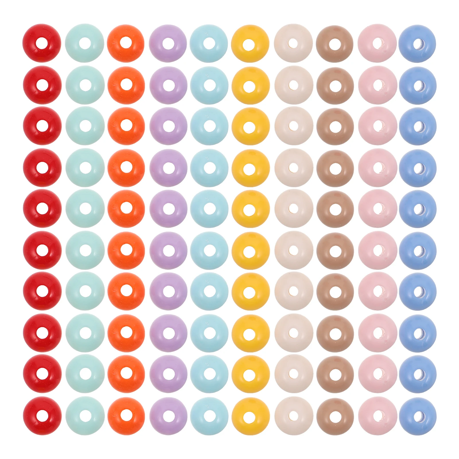 

500 Pcs Colorful Acrylic Beads Bright for DIY Projects Bracelets 8mm Phone Chains Round Necklaces Jewelry