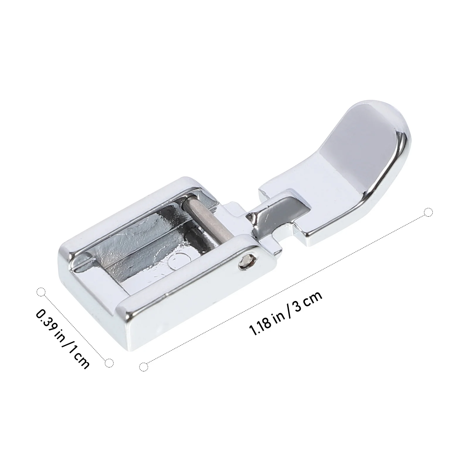Clip-on Zipper Presser Foot for Sewing Machine Narrow Design Hard Metal Build Simple Installation No Tool Required Fits Various