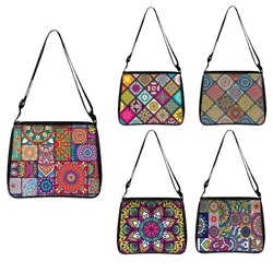 Bohemia Mandala shoulder bag Geometric Ethnic Flowers  Handbag Ladies Shopping Bag  Girls Totes Beach Travel