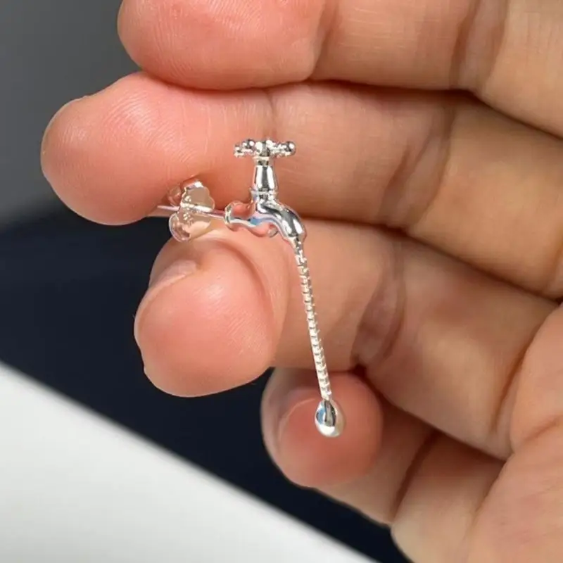  Eccentric Faucet Inspired Ear Studs Exquisite Ear Rings Accessory Earrings Charm