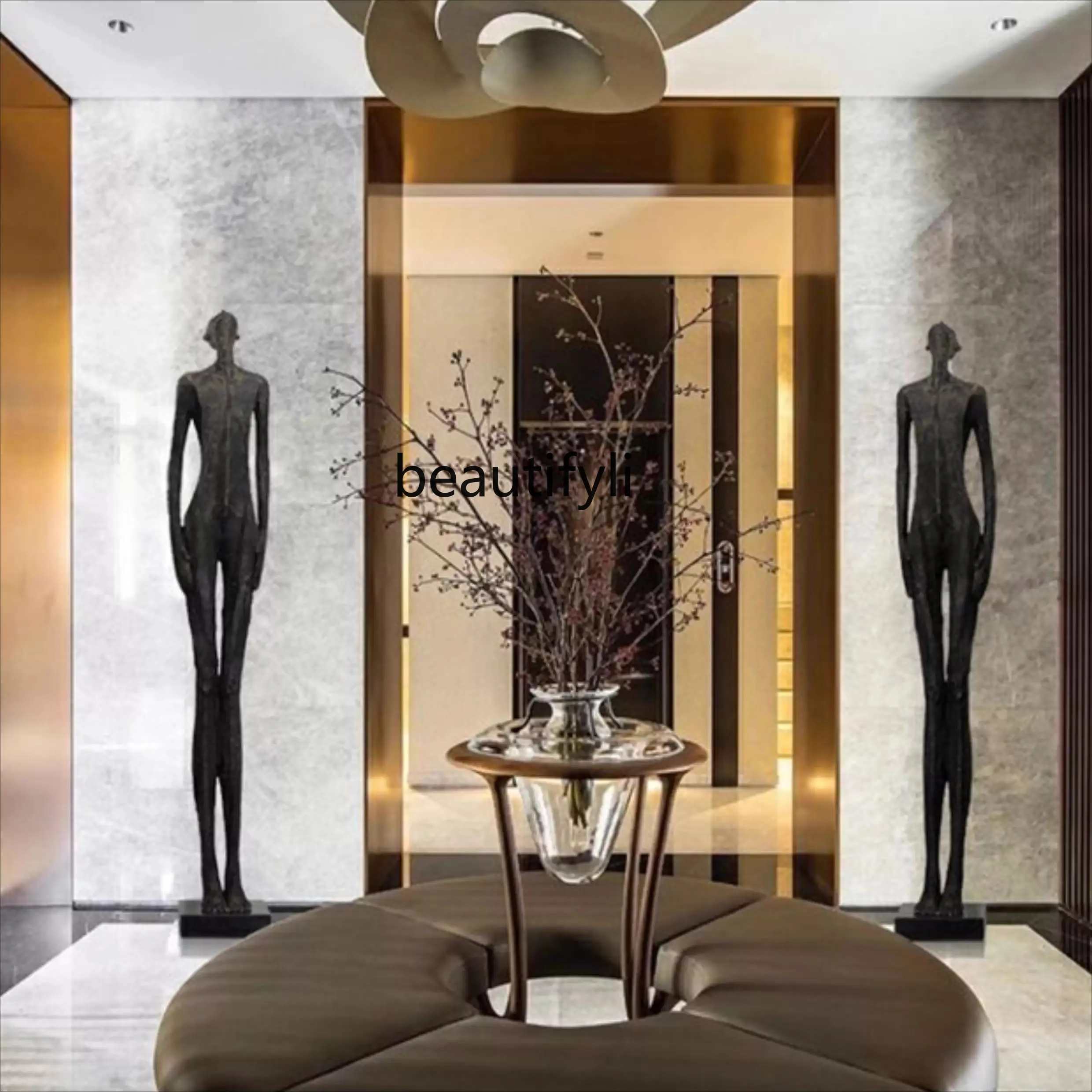 

Modern Abstract TV Cabinet Floor Ornament Sales Office Entrance Large Creative Art Welcome Figure Sculpture Customization