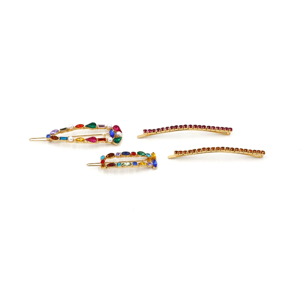 

1pc Alloy Rhinestone Bang Clip Stylish Hairpin Durable Elegant Accessories Trendy Bobby Pin -Shaped Gift