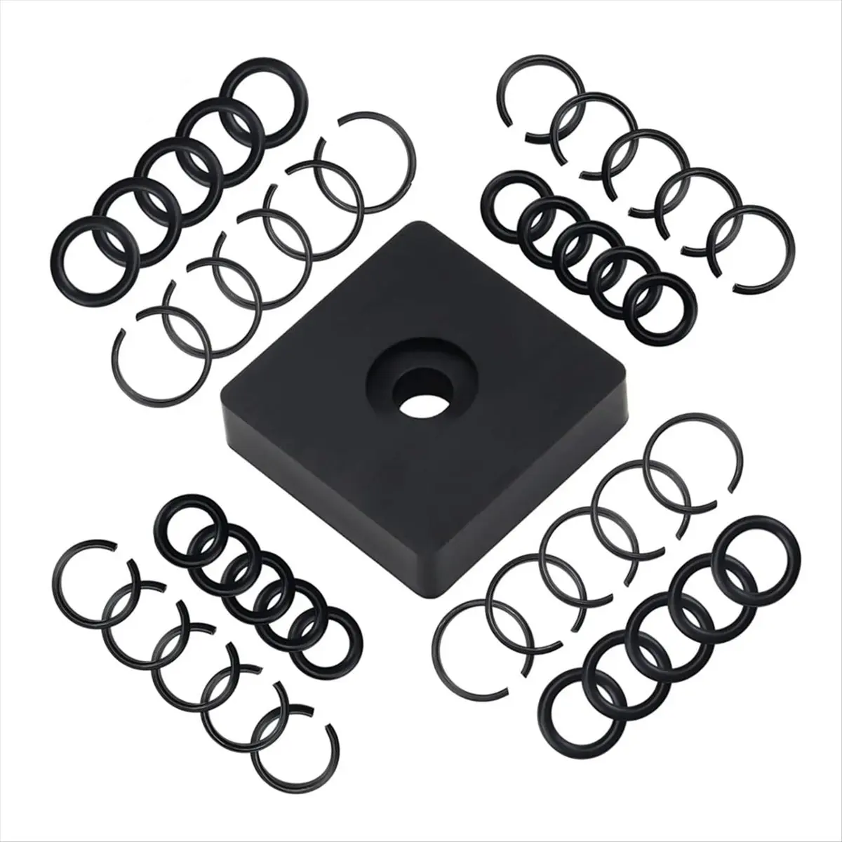 【POPULAR PICK】10Set 1/2in&10Set 3/8in Impact Retaining Ring Clip Friction Ring+ O-Ring,Retainer Impact Lock Ring Anvil Install T