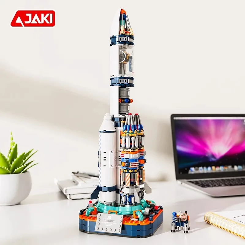 

Aerospace series astronaut rocket building block space shuttle model assembly building block children's kit toy