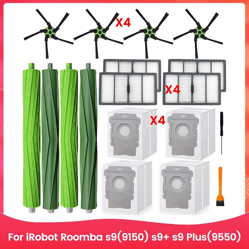 Parti di ricambio per Irobot Roomba S9(9150) S9+ S9 Plus(9550) Serie Aspirapolvere Spazzole laterali principali Filtri Hepa