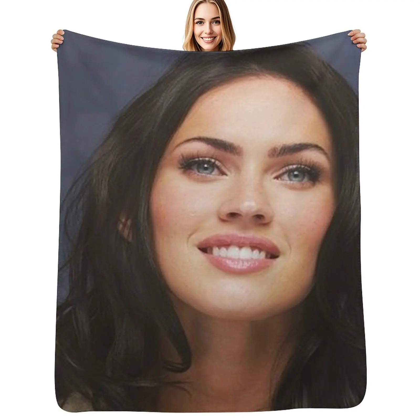 megan fox Throw Blanket Soft Plaid Shaggy halloween for sofa Comforter Blankets For Bed Blankets
