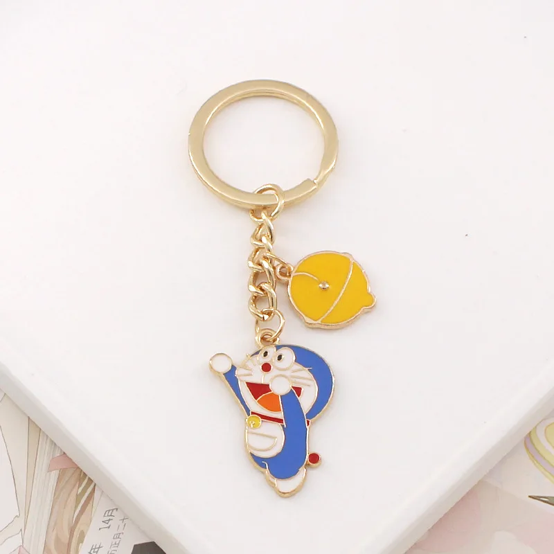 Anime giapponesi Doraemons Kawaii cartone animato portachiavi con motivi anime merchandise zaino fascino piccolo regalo