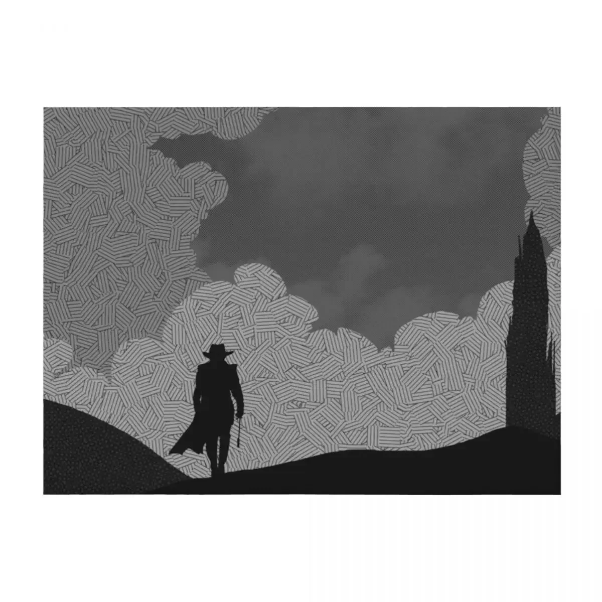 

Dark Tower: Gunslinger Throw Blanket Luxury Throw Comforter valentine gift ideas Winter beds Blankets
