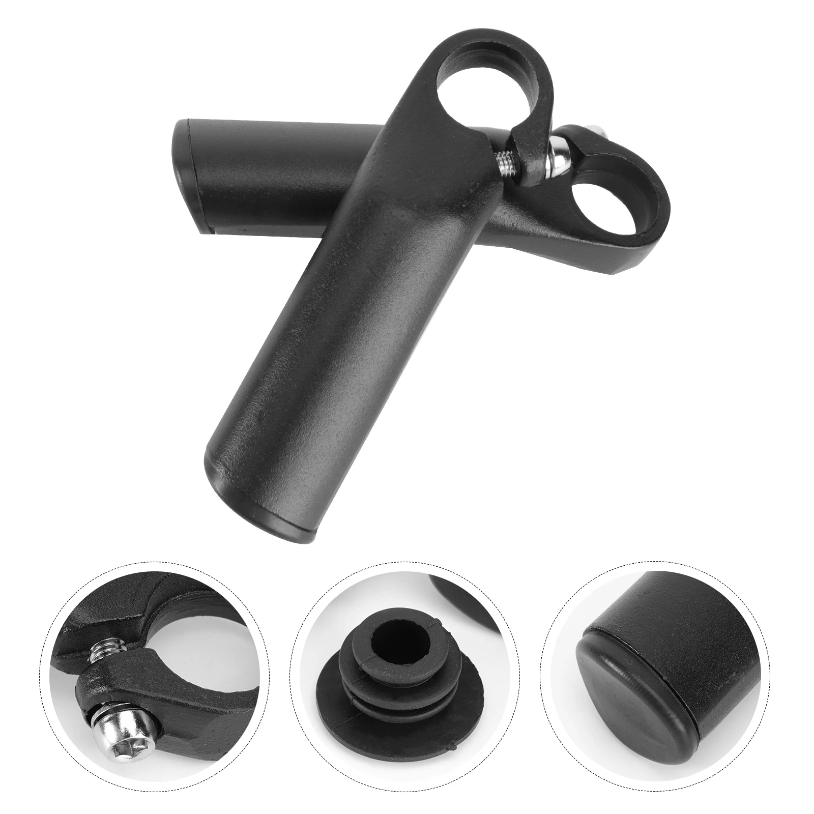 2Pcs Frosted Aluminum Alloy Deputy Handle Bar Ends 22.2mm for Mountain Road Bikes Comfortable Gift Black Rest Handle Bar