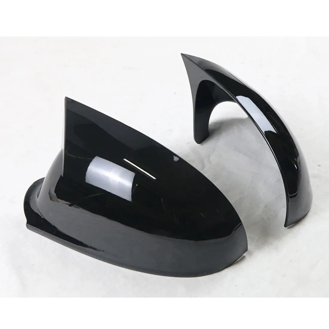 2Pair Black ABS Ox Horn Rearview Mirror Shell Side Wing Cover For VW Golf Mk5 Exterior Car Styling Tuning Aftermarket Style