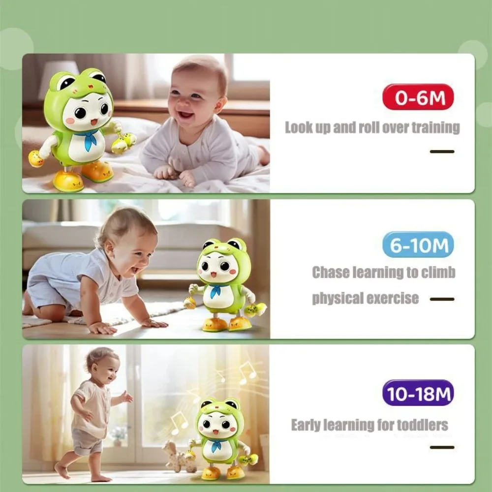 Cute Frog Electronic Pets Frog Walking Entertainment Toy Dance Moving Moving Kid Toys 48 Songs Colorful Lights Crawl Toys Kids