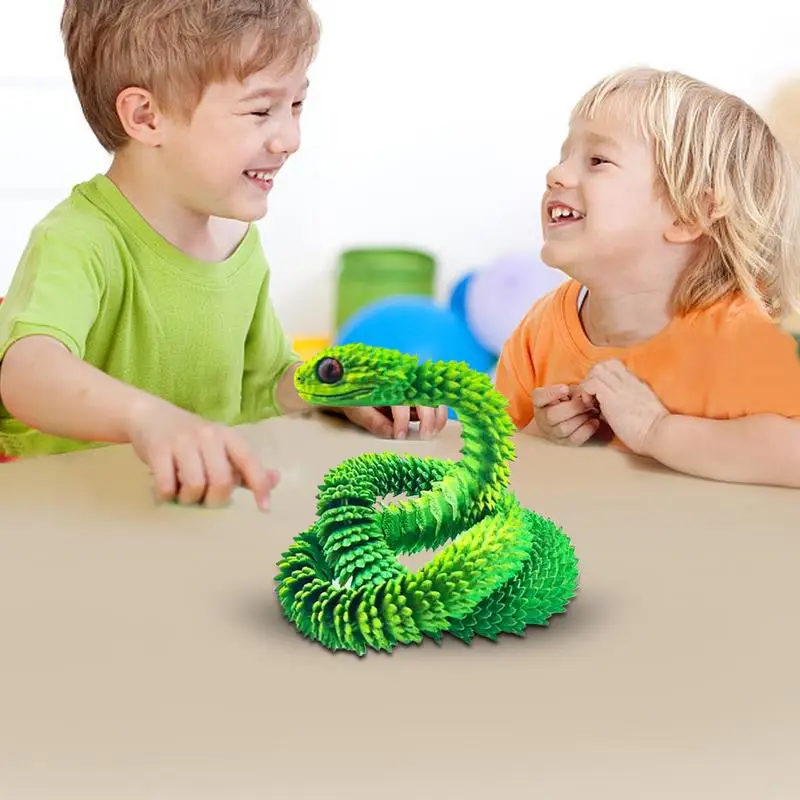 3d impresso cobra juntas rotativas estatueta de cobra escritório em casa artesanato ornamento criativo modelo de cobra brinquedo 2025 presente de ano novo