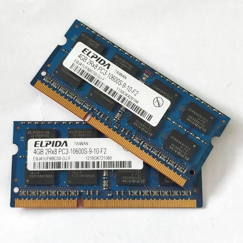 Carneiros DDR3 4GB 1333MHz de memória Portátil ddr3 ELPIDA 4GB 2Rx8 204PIN PC3-10600S 1.5V SODIMM