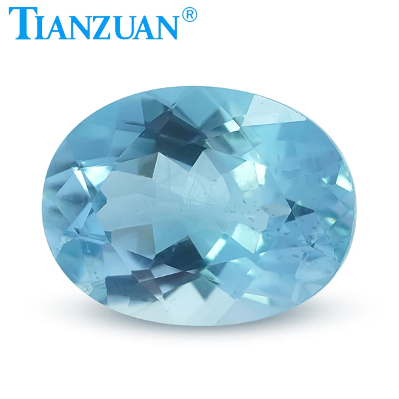 

1.66ct Oval Shape Natural Aquamarine Intense Blue Color Brilliant Cut Loose Gem Stone with GRC Certificate