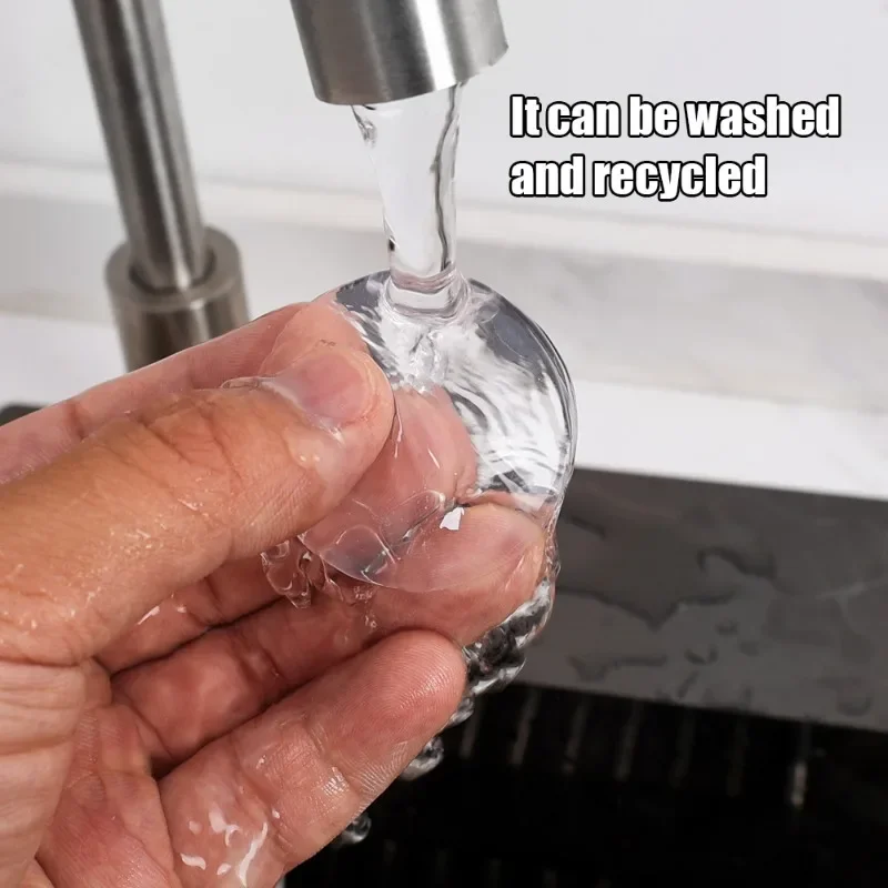 6/30pcs Silicone Clear Door Stops Round Wall Protector Non-slip Shock Self Adhesive Muffler Reusable Door Handle Buffer Bumper