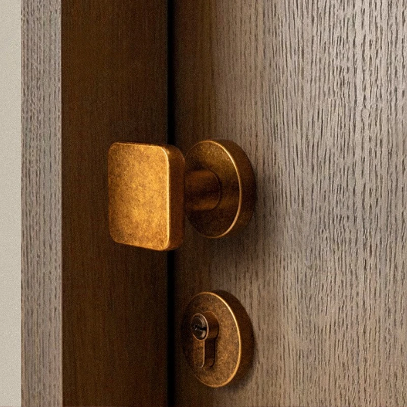 

Household Vintage Door Handles Antique Invisible Lock Magnetic Latch Bedroom Door Lock Hardware for Minimalist Style Home Decor