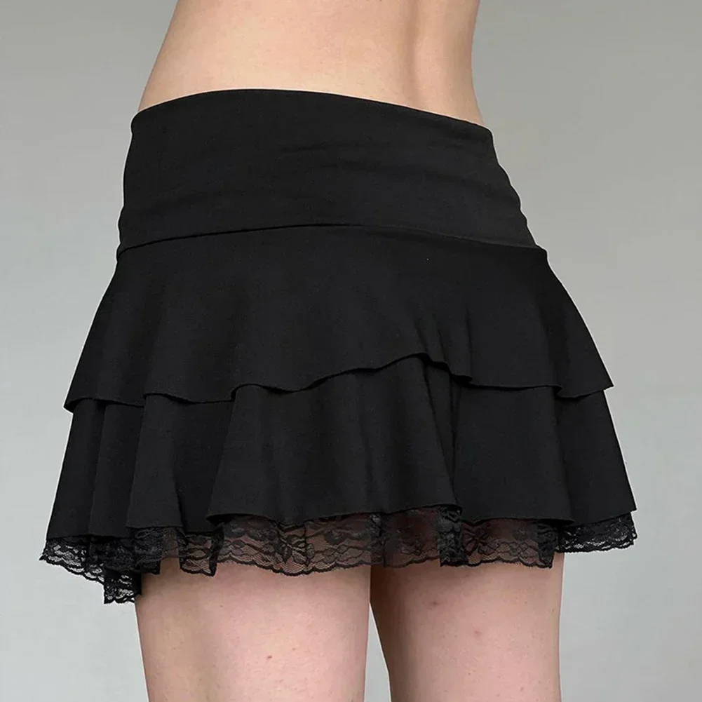 

For Female Casual Wear Casual Sexy Skirt Retro Short Skirt Black Sexy Short Skirt Microelasticity Polyester Fabric