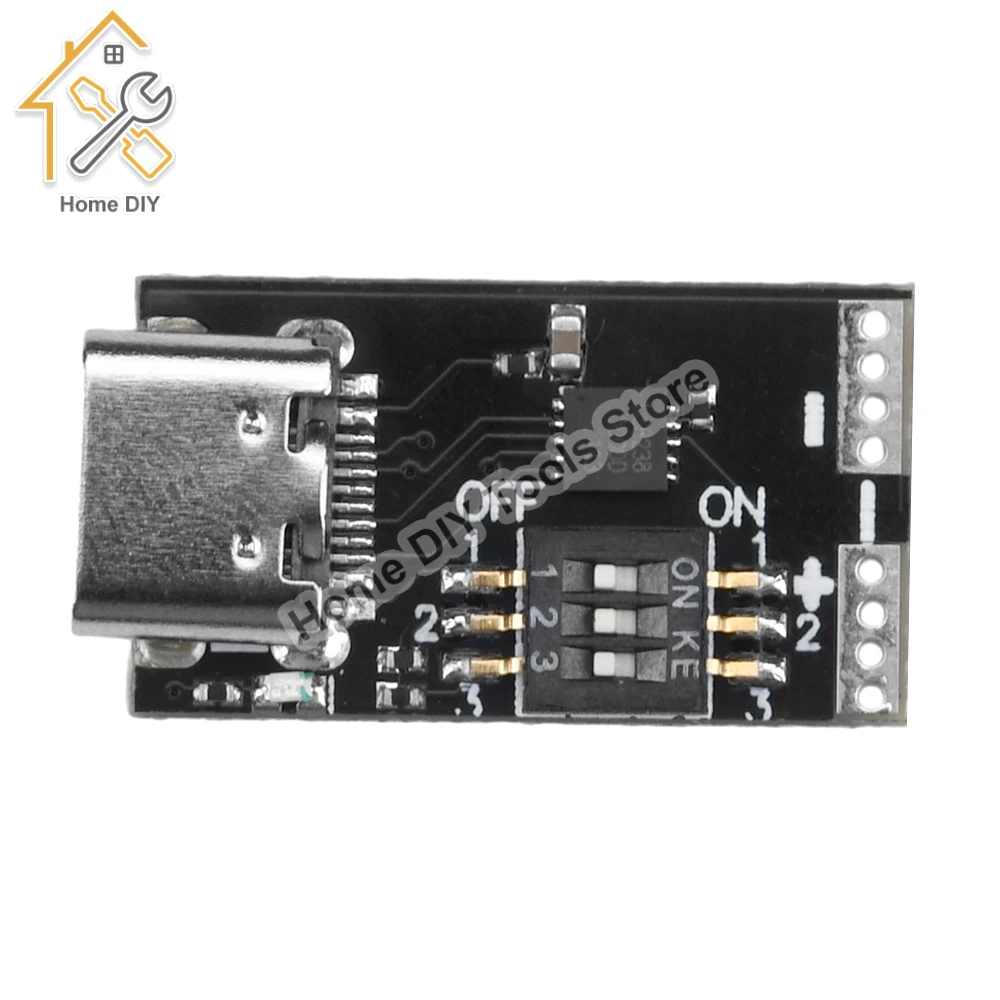 Type-C PD2.0 3.0 Fast Charge Trigger Board 5V 9V 12V 15V 20V 5A Fixed Output Power Charging Module for DC Laptop Motor LED Light