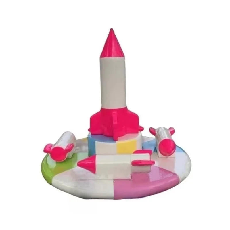 ملعب داخلي معدات اللعب الناعمة الدائرية الكهربائية للأطفال