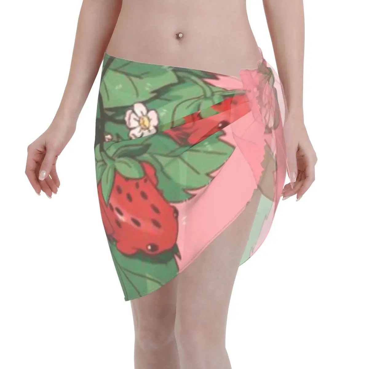 Promotion Strawberry Frog Women's Beach Wrap SkirtOutdoor Wellness Retreat Boho Beach Wrap