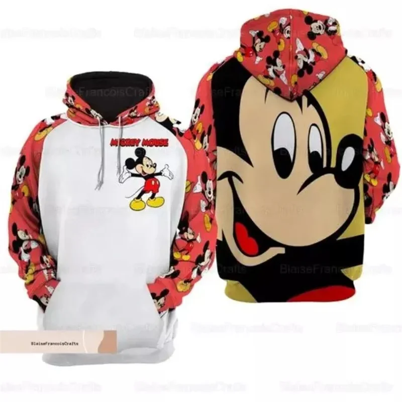 Disney Cartoon Hoodie Mickey Mouse Pullover Adult Children Casual Hoodie Clothing Boys Girls Oversized Sportswear Hoodie 2025