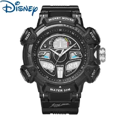 Disney For Man Watch Dual Display Sport Quartz New Wristwatch 3D Dial Alarm Clock Top Brand Original Male Montres Relógio Часы 