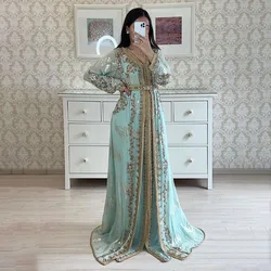 Laxsesu Dubai Evening Dresses Lace Long Sleeves Moroccan Caftan Saudi Arabia Prom  2022 Vestidos De Fiesta