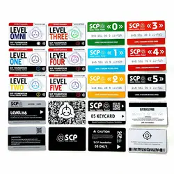 Scp foundation id keycard Special Containment Procedures Foundation Logo Cosplay Access Grade card