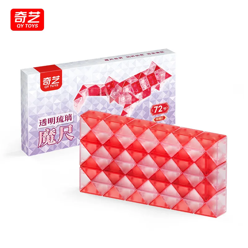 Magisches Lineal, 24 Abschnitte, Puzzle-Spielzeug, geformt, zusammenklappbares magisches Lineal, magische Schlange, glasierte Farbe, 72 Abschnitte, dreidimensionaler Zauberwürfel