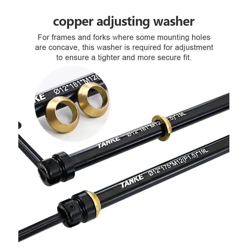 TANKE Bicycle Hidden Quick Release Barrel Shaft Rod 12/15MM Ultralight Aluminum Alloy QR MTB Road Bike Thru Axle Rod Accessories