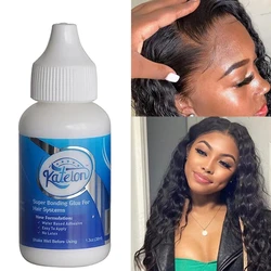 Impermeável Lace Wig Glue, Adesivo para sistemas capilares, Cola de Weave Durável, Forte, Líquido Branco, 1,3 oz