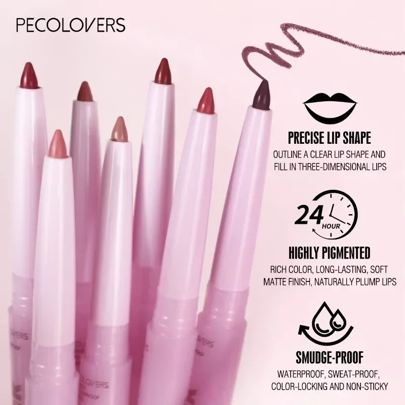 1PC Nude, Matte, เนื้อเรียบ, รูปทรงริมฝีปากสามมิติ, ปากกาลิปสติก Lip Liner, Lip Makeup