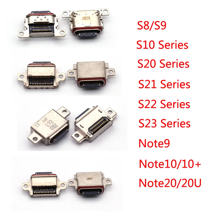 10 قطعة لسامسونج S21 S22 S10 S20 زائد S23 الترا S20FE نوت 20 نوت 10 S9 S8 USB شحن ميناء موصل مقبس شاحن حوض التوصيل