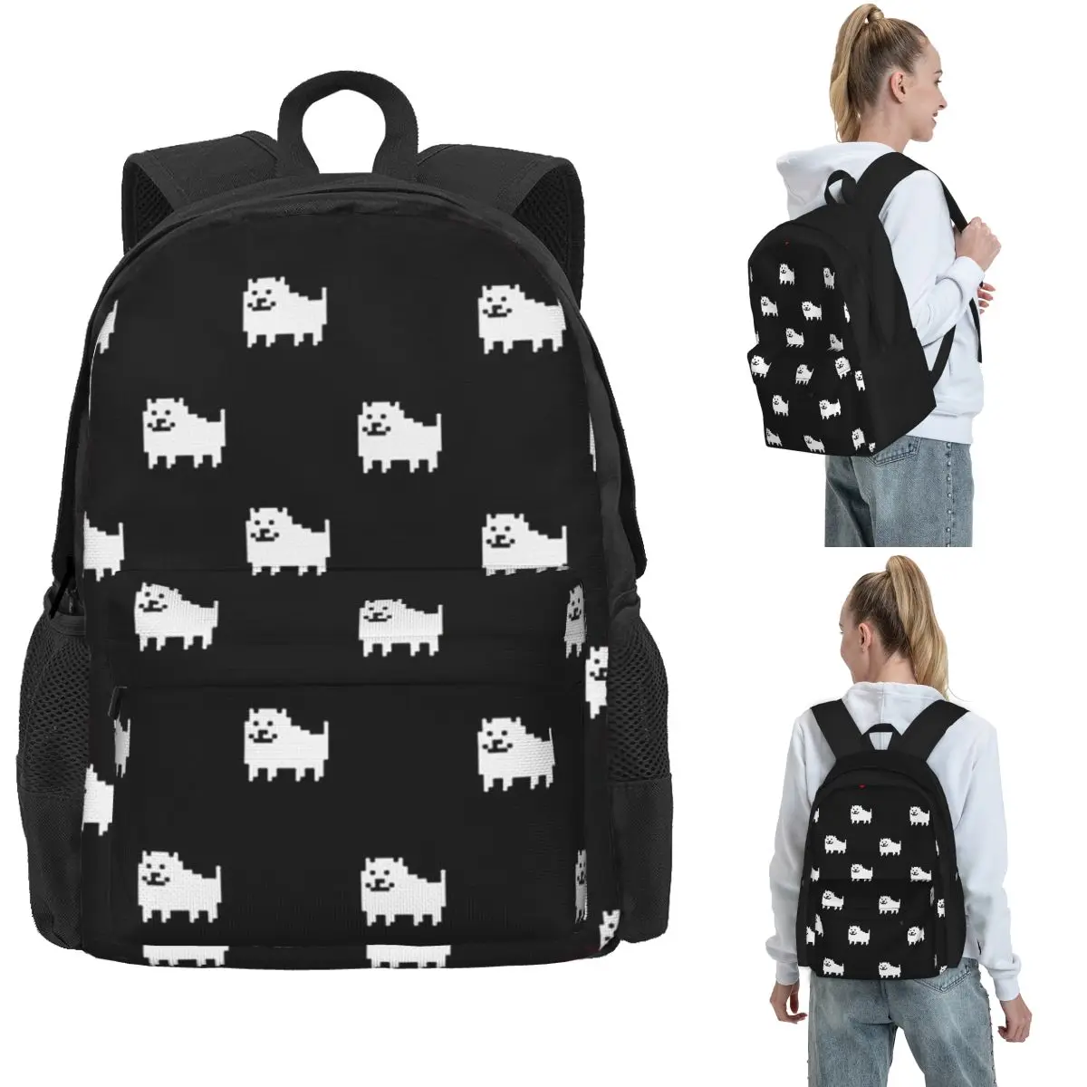 Undertale Dog Heart Backpack Hot Sale Daypack Large Capacity Boys Girls BookBag School Bag Shoulder Bags for Men Women