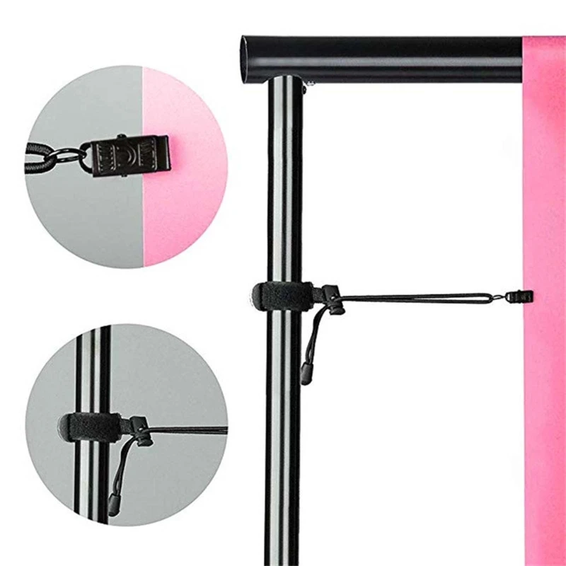 M2EC Photography Backdrop Side Clip Clamps 20cm Adjustable Elastic Cord For Photo Studio Vedio  Background Cloth Clip