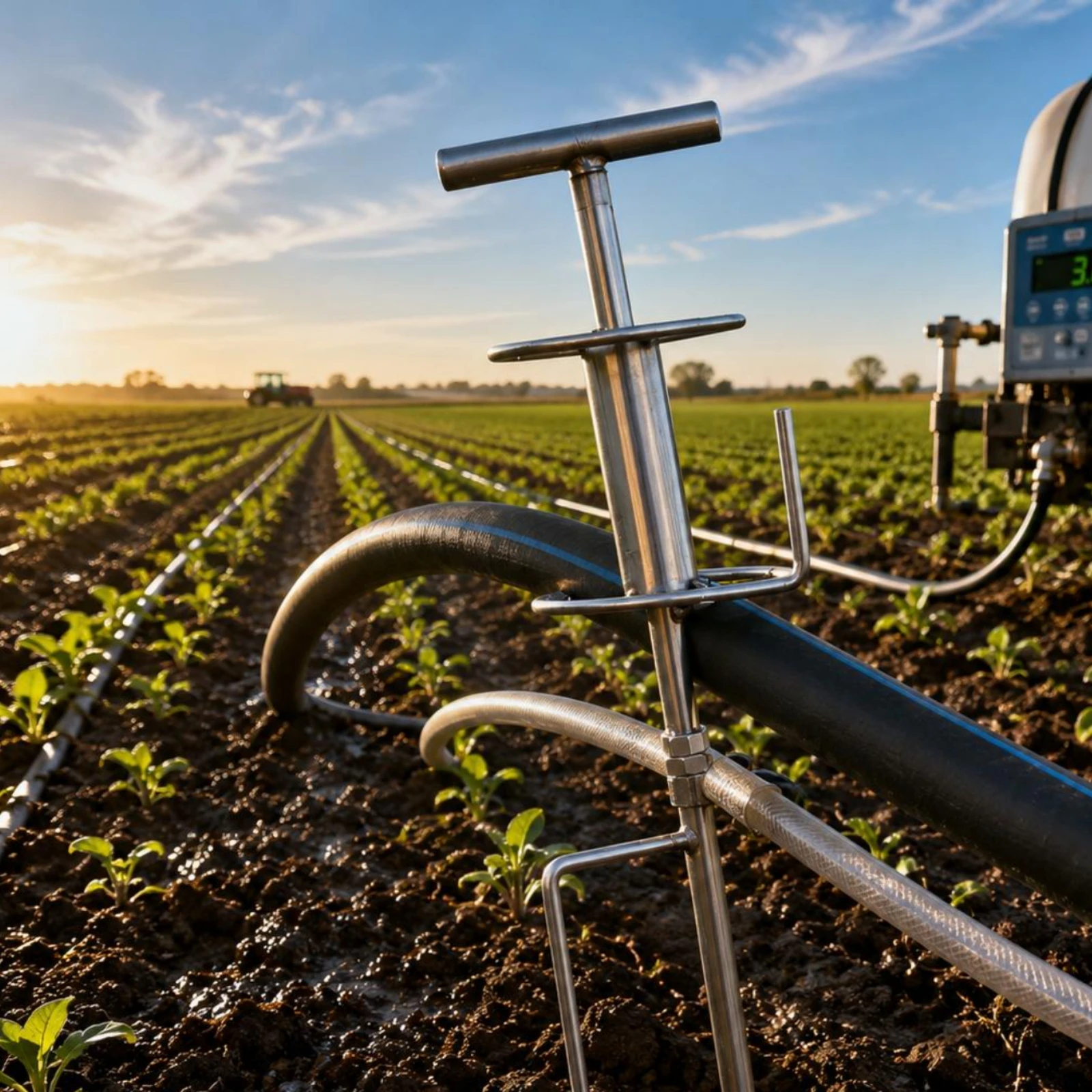

Hose Guiding Stake T-Handle Hose Turning Tool Easy Installation Heavy Duty for Farm Spraying