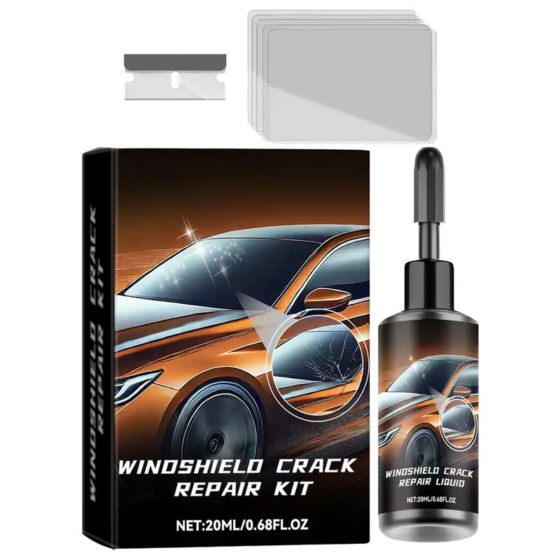 Car Windshield Repair Kit Windscreen Window Phone Screen Kit Restoration Curing Glue Auto Glass Scratch Crack Restore No Trace