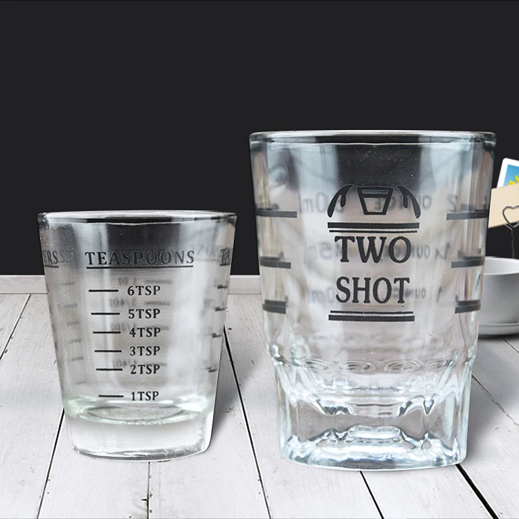 Concentrated Coffee Ounce Cup Double Measurement Glass Jug with Scale an Inch Cup Alcohol Measuring Cup 60ml Kitchen Tool