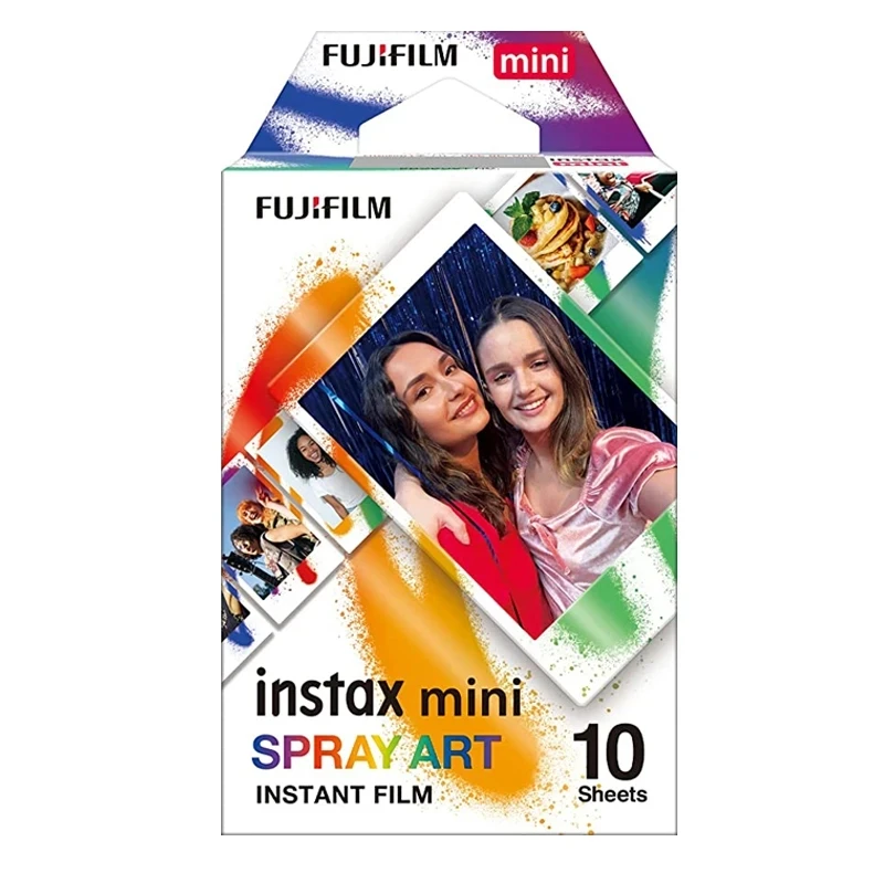 Fujifilm-instax-写真用紙,スプレーアート,Fuji mini 11, 8, 9, 7s, 25, 26, 70, 90,インスタントSP-1, SP-2, 10枚