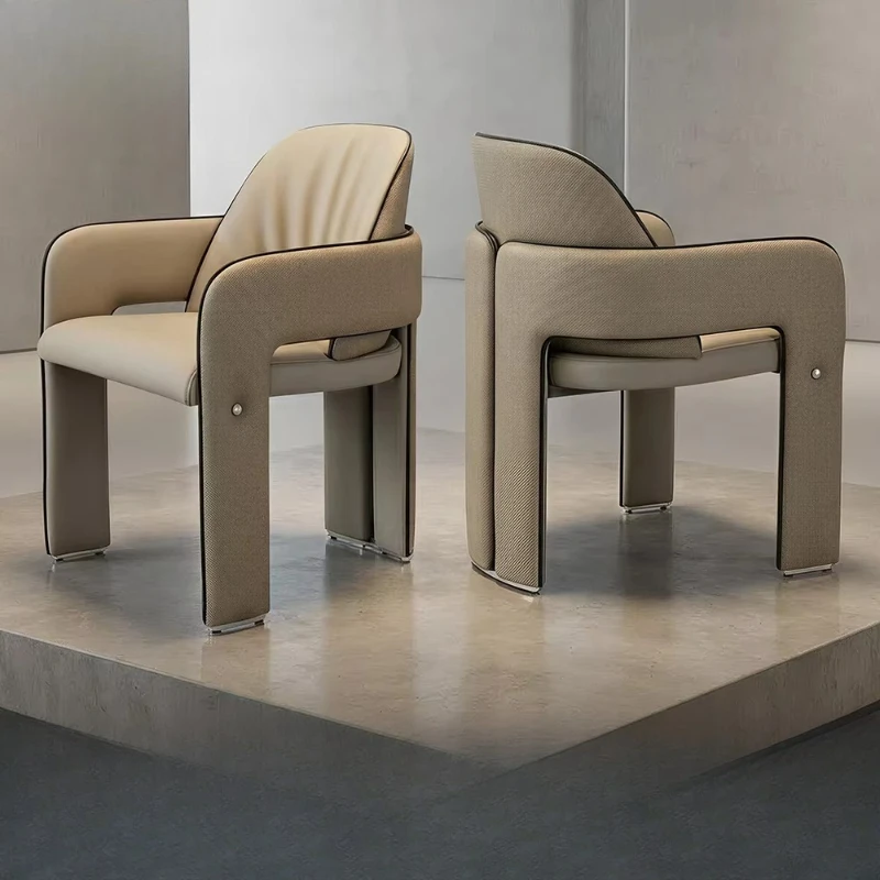 Leather dining chairs upholstered home furniture for restaurants, schools, apartments and home bars