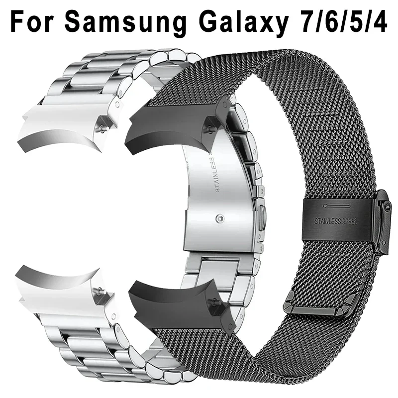 

Стальной ремешок без зазоров для Samsung Galaxy Watch 7 6 5 4 40 мм 44 мм 5Pro 45 мм Металлический ремешок для Galaxy Watch 6 4 Classic 47 мм 46 мм 43 мм