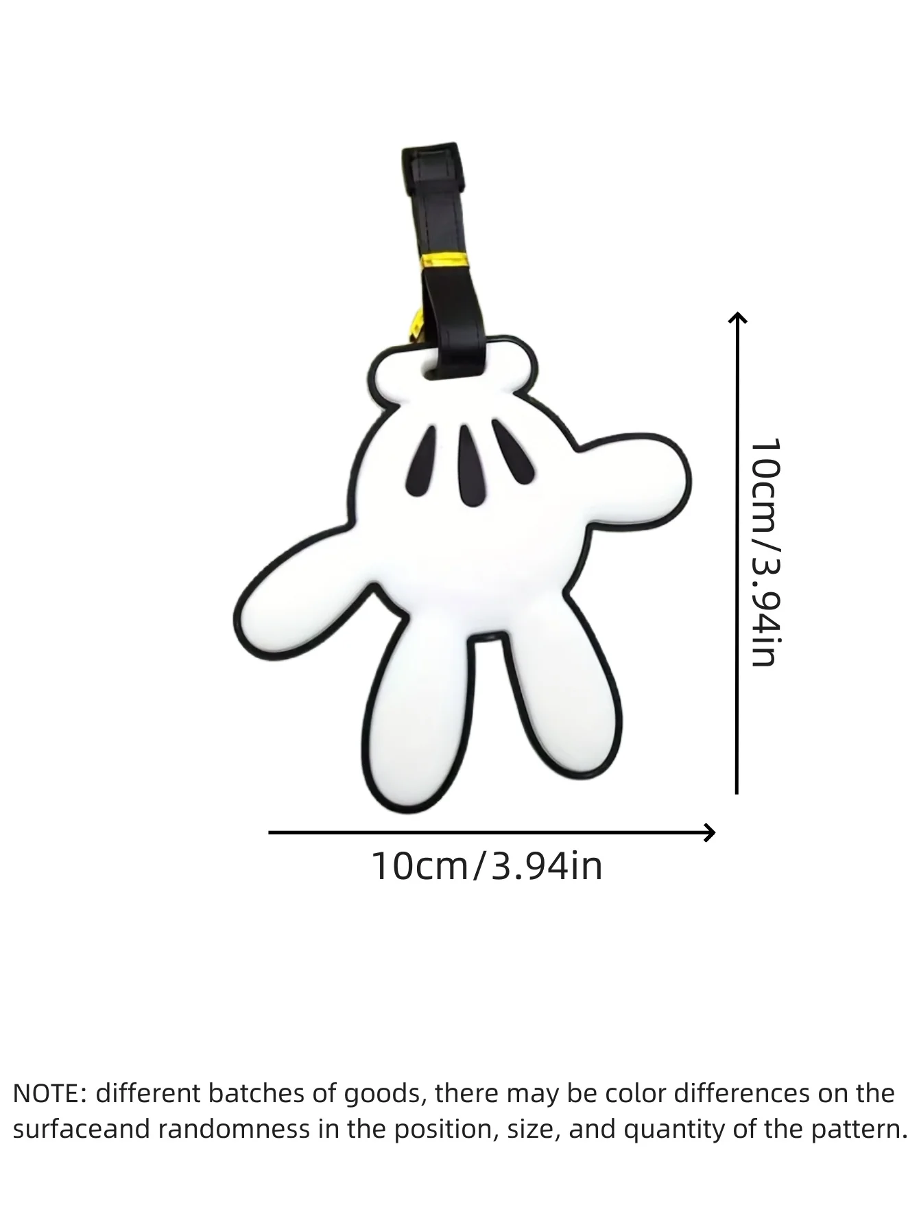 1 個のディズニーかわいいクリエイティブリボンホワイトパームミッキーミニーラゲッジタグ - 荷物タグ装飾、バッグタグオーナメント。