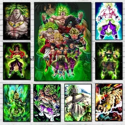 Dragon Ball Anime Figures Broli Super Saiyan Picture and Posters Decor Painting Art Aesthetic Room Decor Children's Gift Action