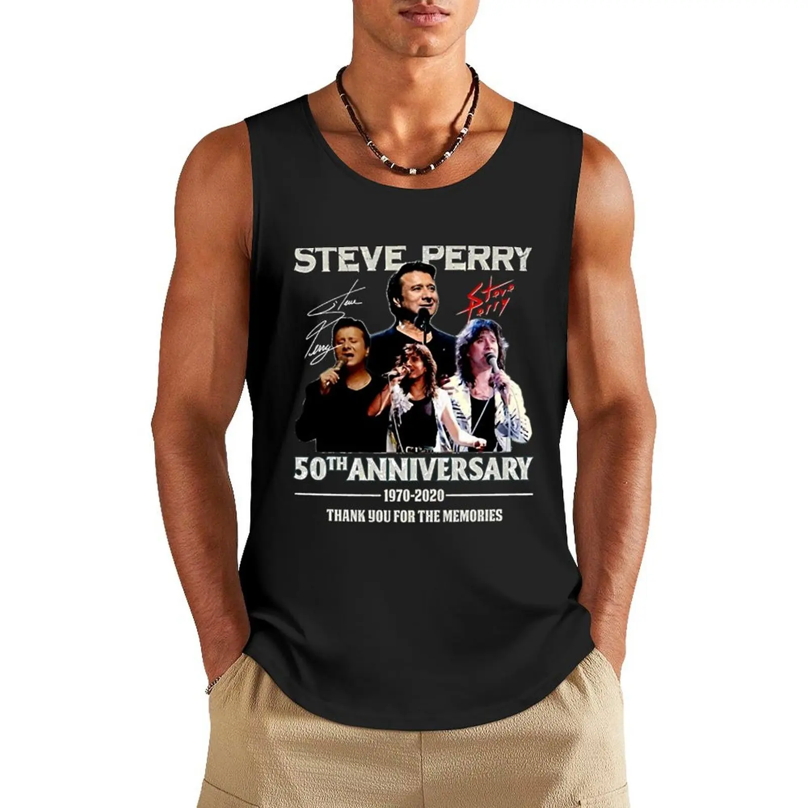 

Steve Perry 50th anniversary 1970 Tank Top gym tops gym t-shirts