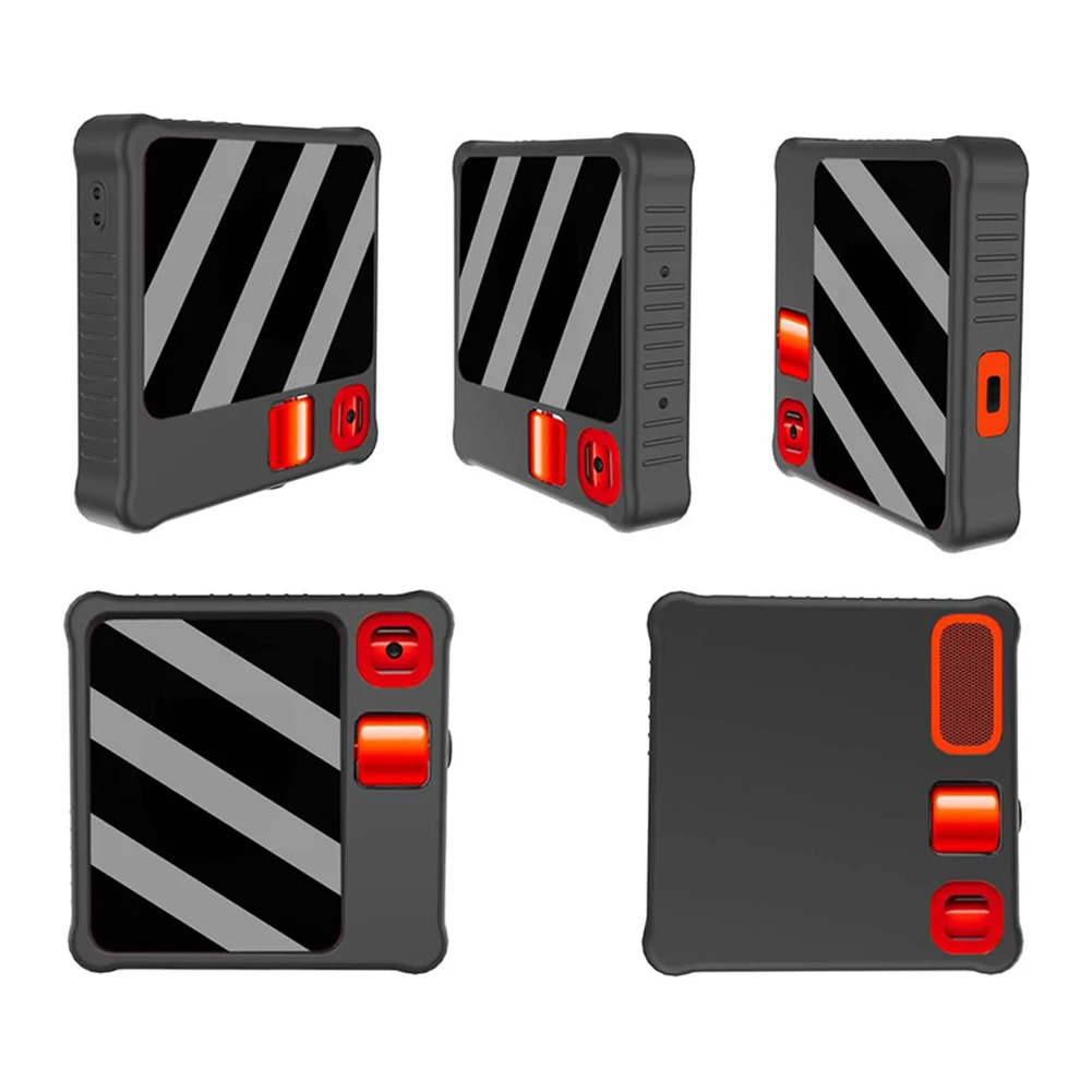 

Silicone Protective Case Anti-Fall Protective Housing Shell Anti-Scratch Portable Cover for Rabbit R1 AI Pocket PC Accessories