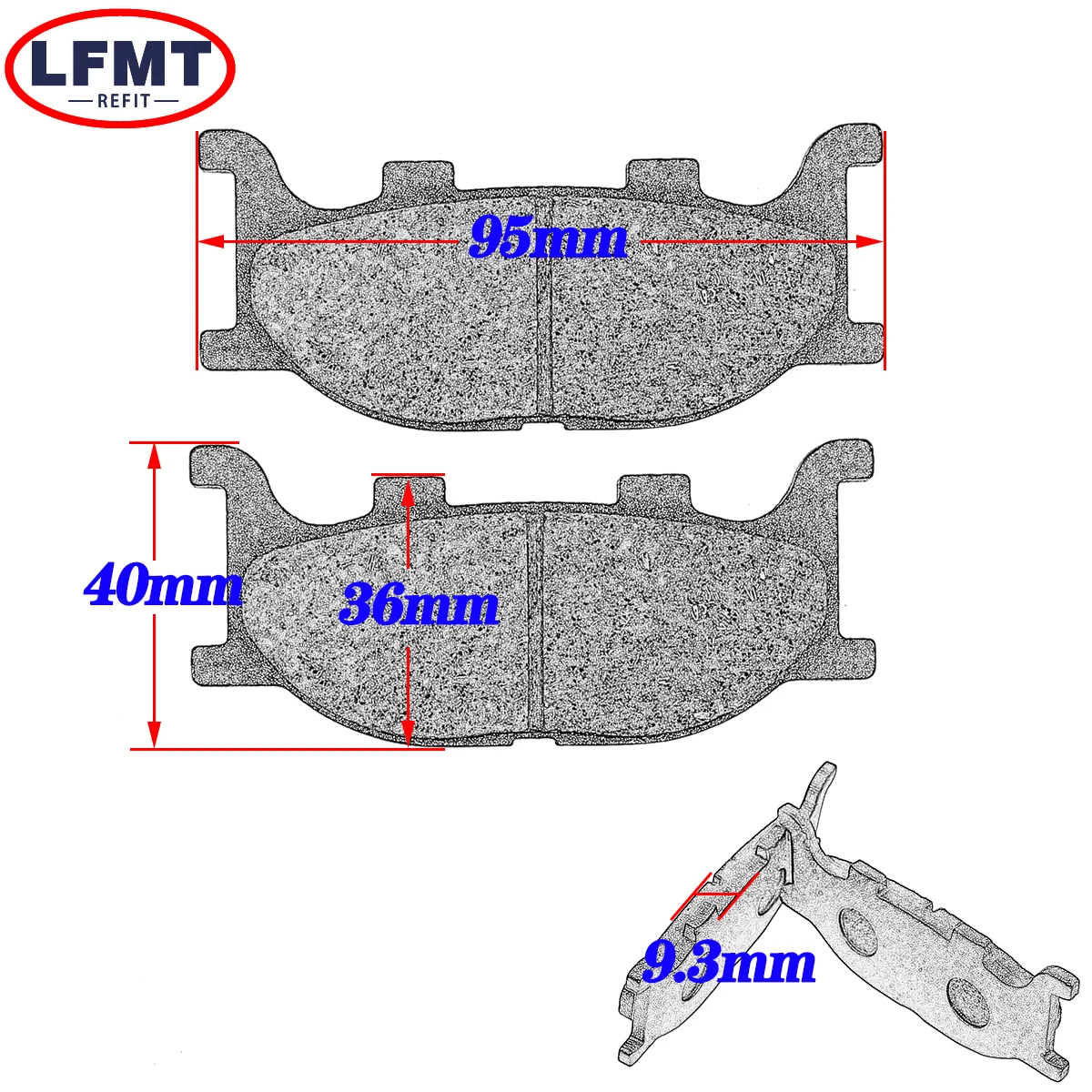 Motorrad elektro fahrrad universal bremsbelag vorne hinten kombination teile für yamaha fz6 XJ6-N XJ6-F XJ6-S XJ6-SP umleitung 600