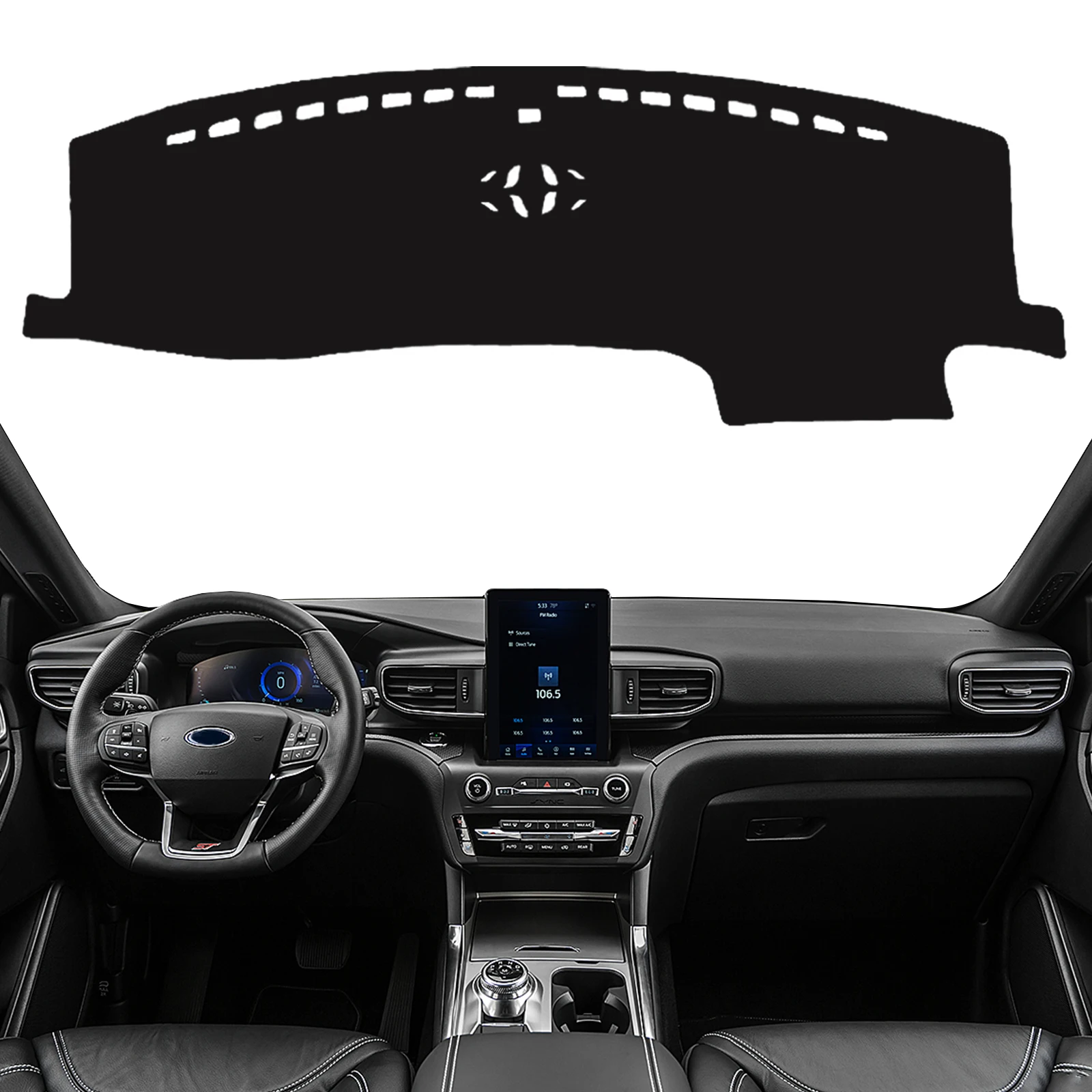 

for Ford Explorer U625 MK6 2020 2021 2022 Dashmat Accessories Sunshade Protective Carpet Dash Mat Car Dashboard Mat