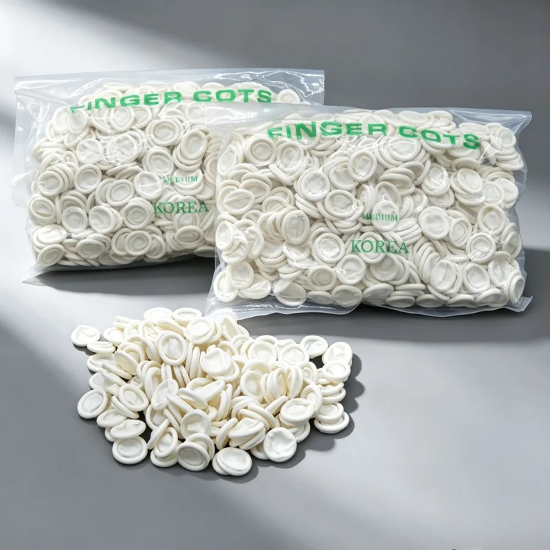 Sterile Natural Rubber Finger Protector Gloves Disposable Powder Free Finger Cots For Watch Maintenance Electronic Parts Work
