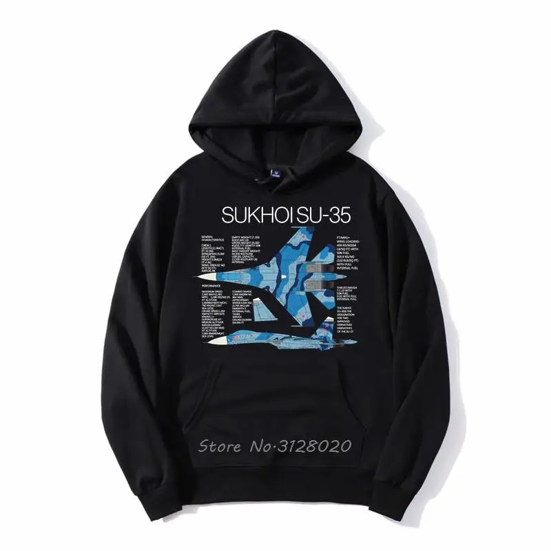 Russian Sukhoi Su-35 Fighter Men's Hoodie Oversized Fleece Zipper Hooded Sweatshirt Jacket Streetwear Harajuku